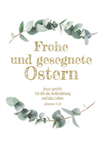 Postkarten Frohe Ostern - Johannes 11,25