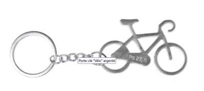 Porte-clé "Vélo" - Argenté ou Noir