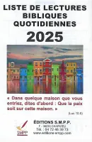 Liste de lectures bibliques 2025