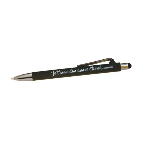 Stylo à bille avec stylet tactile - gris, bleu, marron, rose, lilas