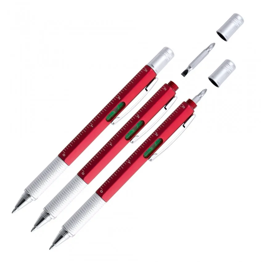 Stylo multi-outil - Rouge, bleu ou noir