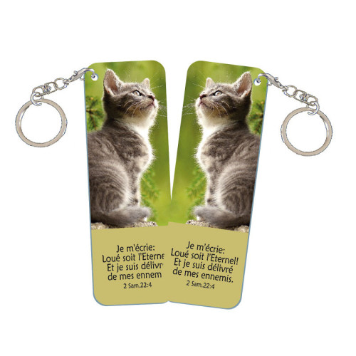 Porte-clés alu - "Je m'écrie : Loué soit l'Eternel ! Et je suis délivré de mes ennemis." 2 Samuel...
