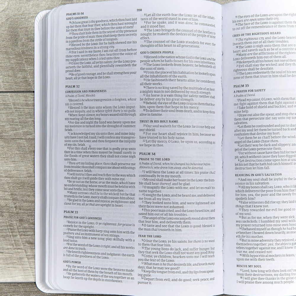 Anglais, Bible KJV, similicuir, blanche, Gift & Award