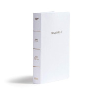 Anglais, Bible KJV, similicuir, blanche, Gift & Award