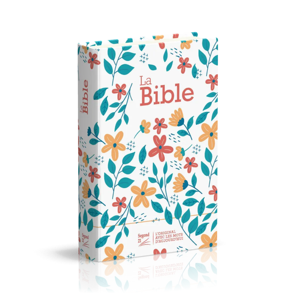 Bibel Segond 21, französisch (Premium Style) - gestepptes Hardcover aus Canvas mit Blumenmuster