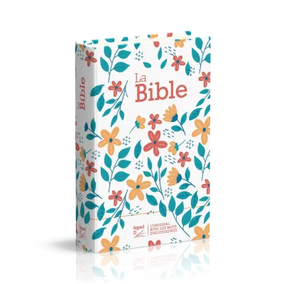 Bibel Segond 21, französisch (Premium Style) - gestepptes Hardcover aus Canvas mit Blumenmuster