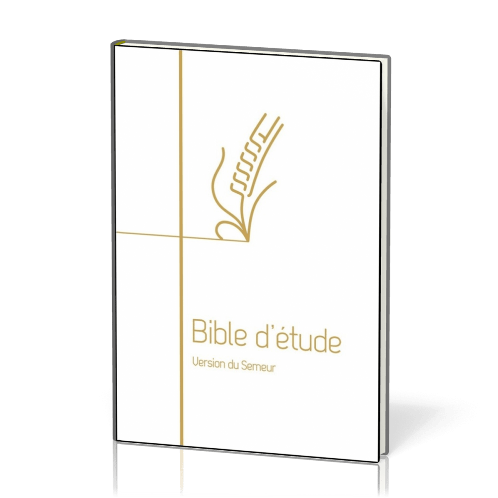 Bible d'étude, version Semeur, blanche - Couverture souple tranche dorée