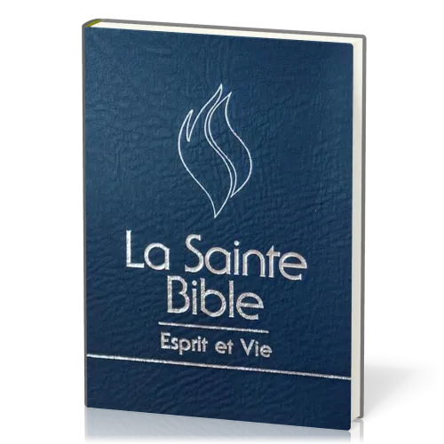 Bible Segond 1910 Esprit et Vie - simili cuir souple bleu nuit, tranche or et onglets