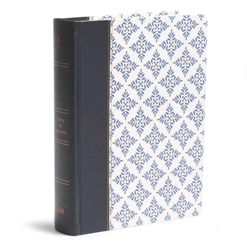 Spanisch Logbuch Bibel Nueva Versión Internacional, Grosschrift, Kunstleder, weiss/blau