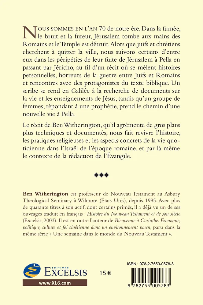 Chute de Jérusalem (La) - Fuir la ville et suivre la Voie [coll. Une semaine dans le monde du...