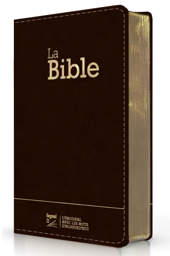 Bible Segond 21 compacte (Premium Style) - couverture semi-rigide cuir anthracite, avec tranches...