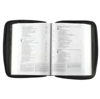 Bibelhülle Ichtus XS - schwarz, mit Reissverschluss, Seitentasche und Tragehenkel