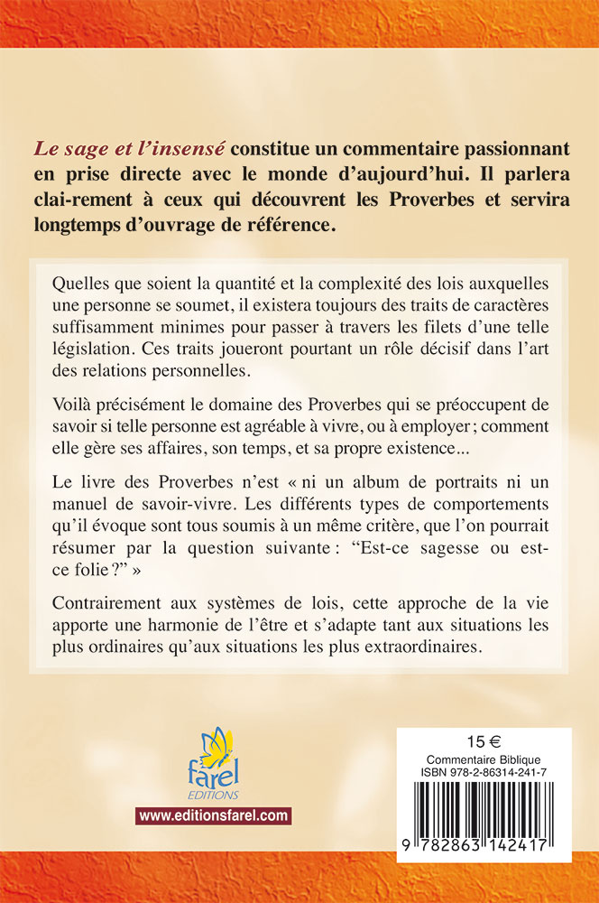 Sage et l’Insensé (Le) - La vie quotidienne dans la pensée des Proverbes