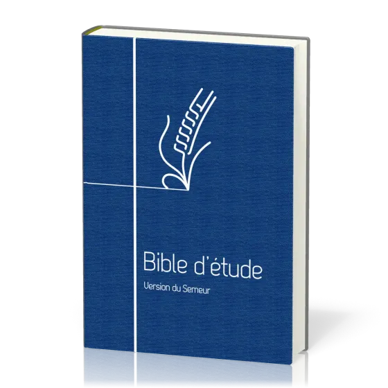 Bible d'étude Semeur 2015 - couverture souple bleue, tranche blanche