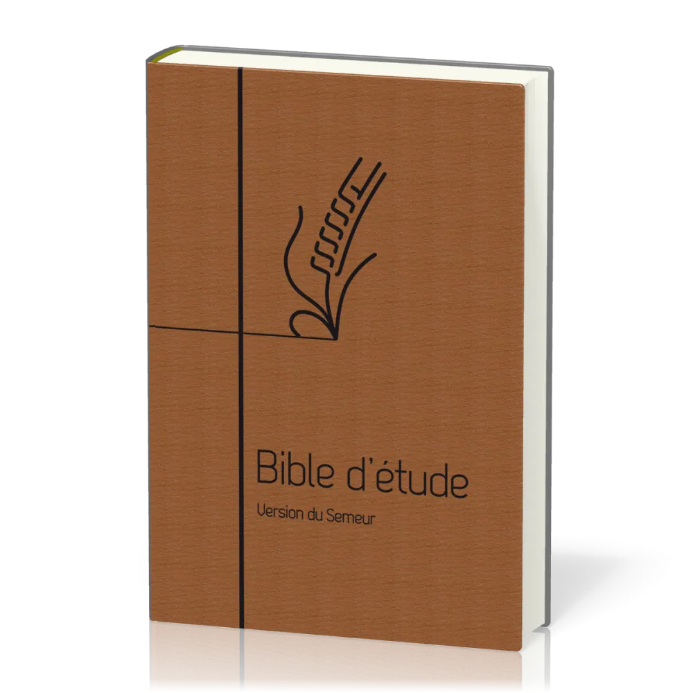Bible d'étude Semeur 2015 - couverture souple brune, marron, tranche blanche