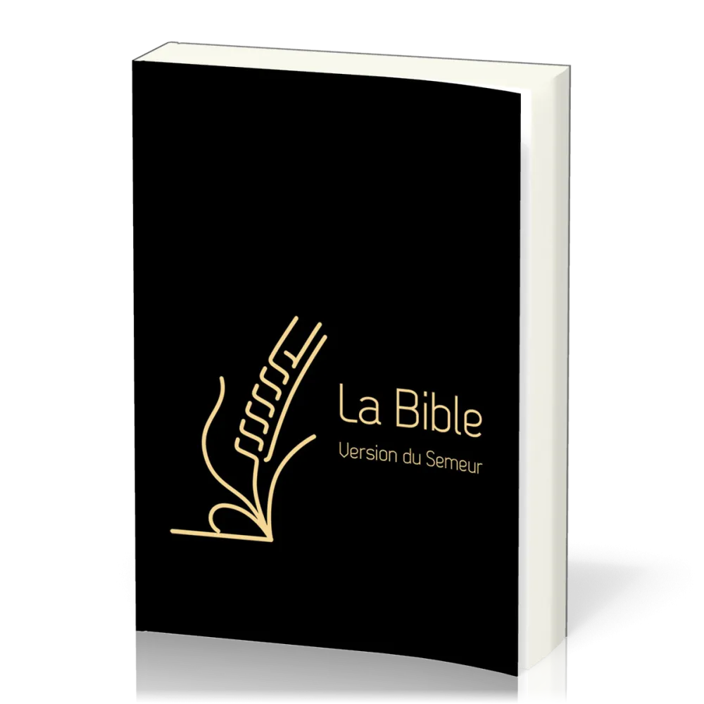Bible Semeur 2015, gros caractères, noire, semi-souple textile, tranche dorée