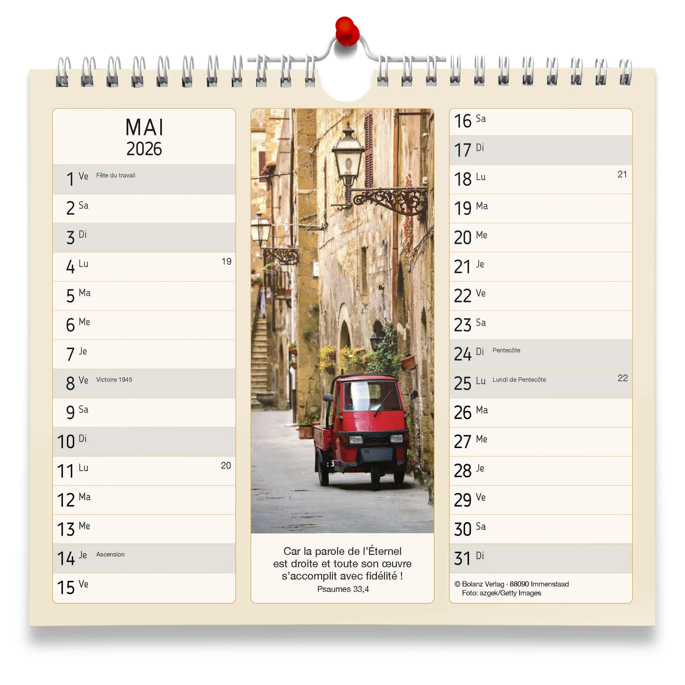 Partage - calendrier de table