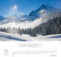 Berge dreisprachig: Deutsch, Französisch, Englisch - Wandkalender