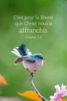 Calendrier format carte de crédit - Motif Oiseau (Galates 5.1)