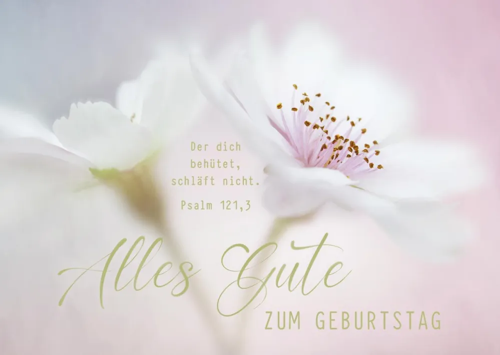 Postkarte Alles Gute zum Geburtstag - Psalm 121,3