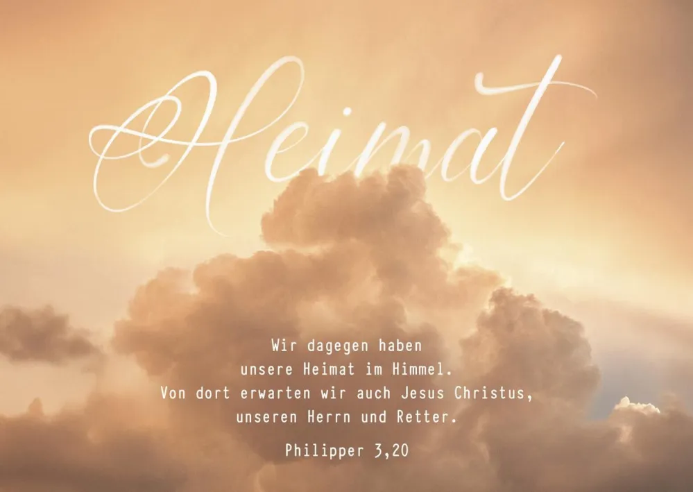 Postkarte Heimat - Philipper 3,20