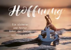 Postkarte Hoffnung - nach Hebräer 6, 18.19