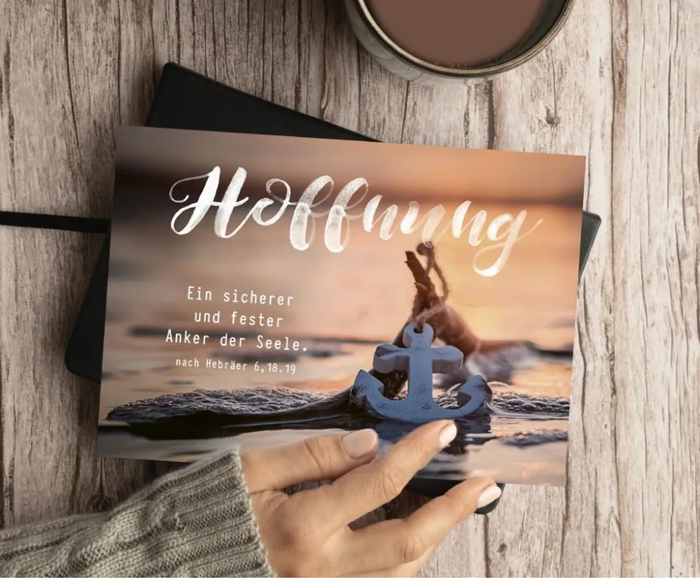 Postkarte Hoffnung - nach Hebräer 6, 18.19