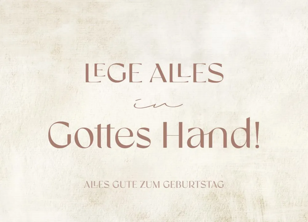 Postkarten Leg Alles in Gottes Hand - Jesaja 41,10