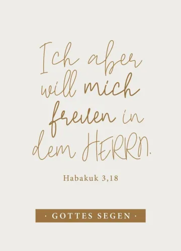 Postkarte Freude im Herrn - Habakuk 3,18