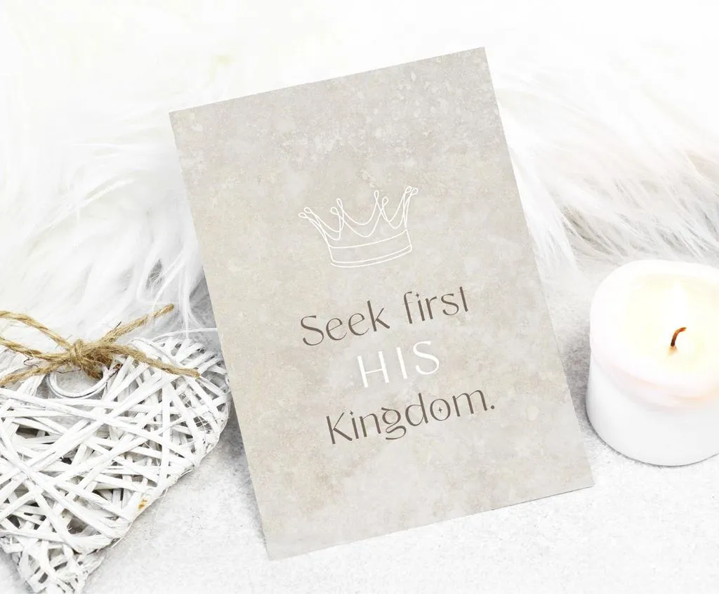 Postkarte His Kingdom - Matthew 6,33