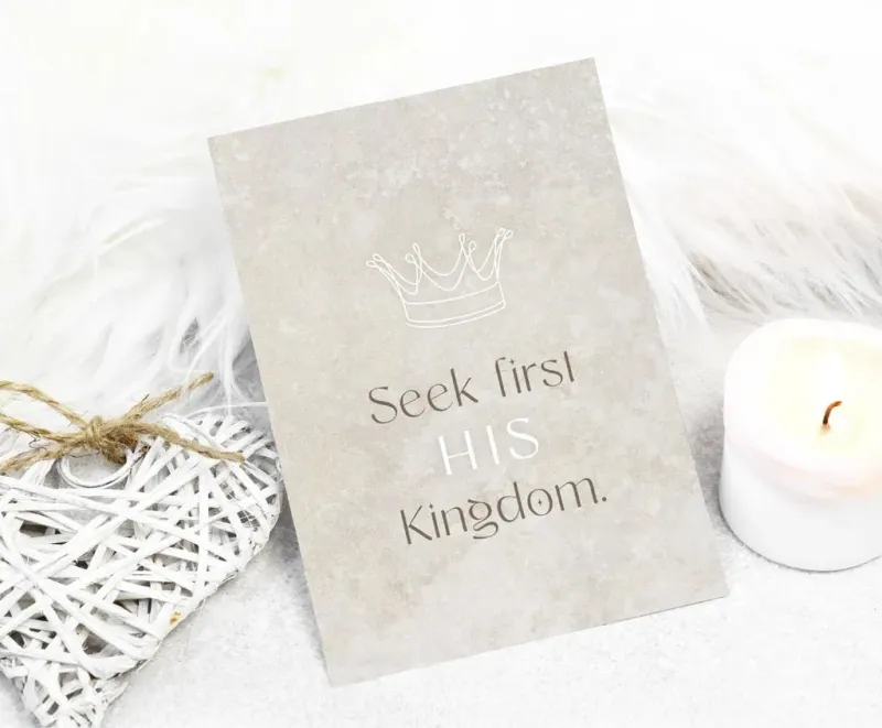 Postkarte His Kingdom - Matthew 6,33