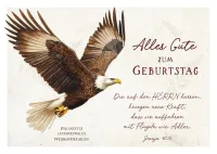 Postkarte Geburtstag Adler - Jesaja 40,31