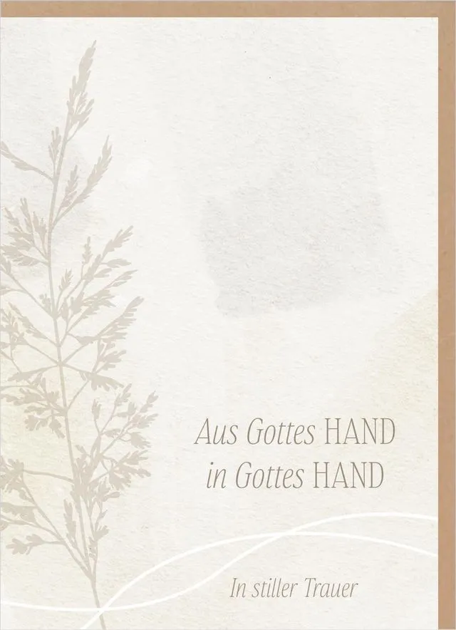 Faltkarte aus Gottes Hand - Psalm 73, 23-25