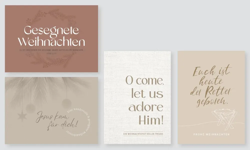 Minikarten Weihnachten Fatzer alive - 12 Kärtchen