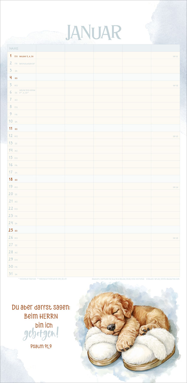 Kalender Familienplaner für uns