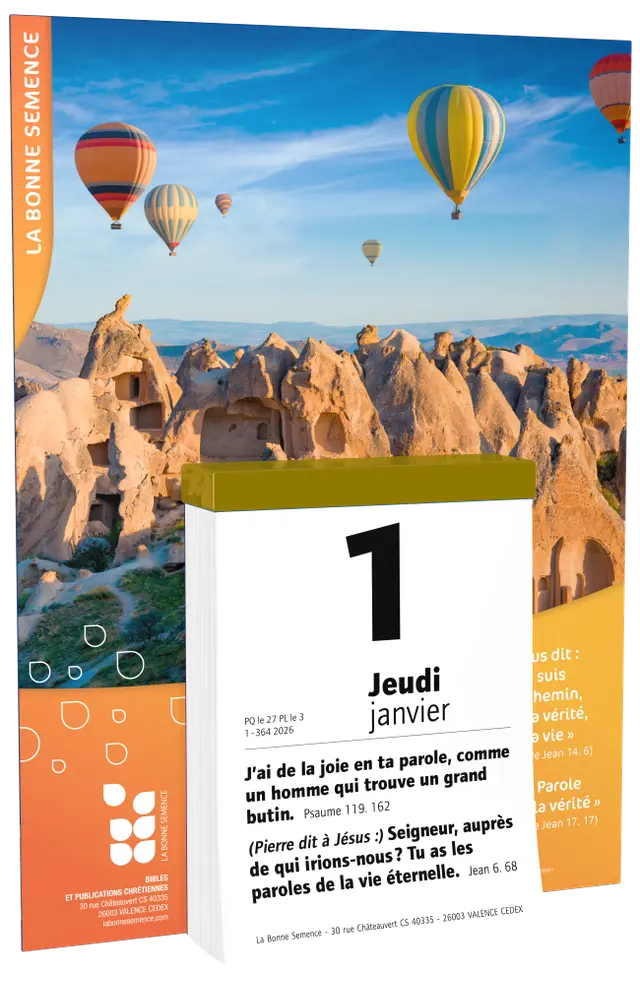 Calendrier La Bonne Semence - mural, à effeuiller, support cartonné