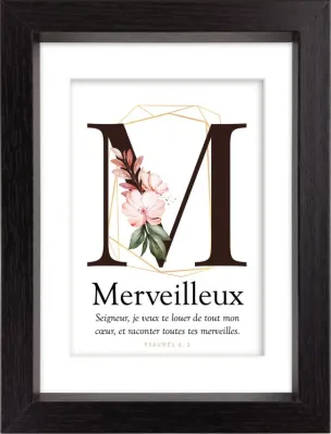 Mon cadre inspiration - M comme Merveilleux