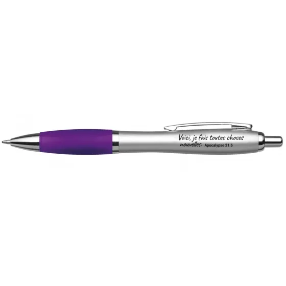 Stylo à bille - Encre bleue - Mot d'ordre 2026 lilas
