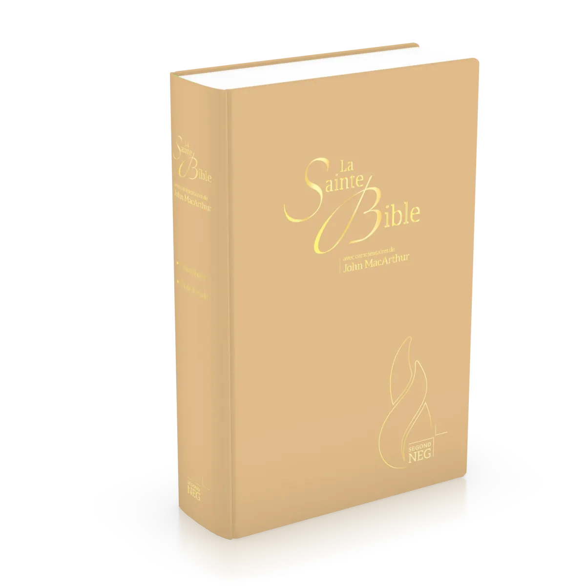 Studienbibel Segond NEG MacArthur, französisch - Softcover, beige Leineneinband