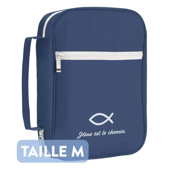 Pochette Bible M « Jésus est le chemin » bleue