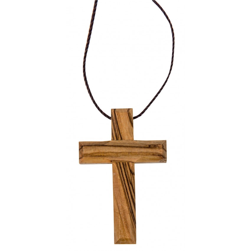 Halskette Holzkreuz 80 cm Olivenholz - 5 x 3 cm