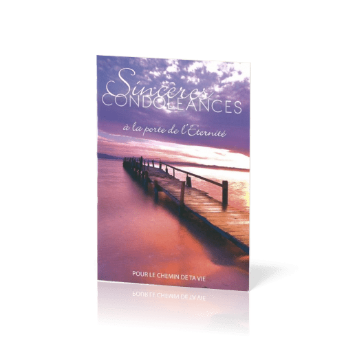 Sincères condoléances à la porte de l'Eternité - Livret et enveloppe
