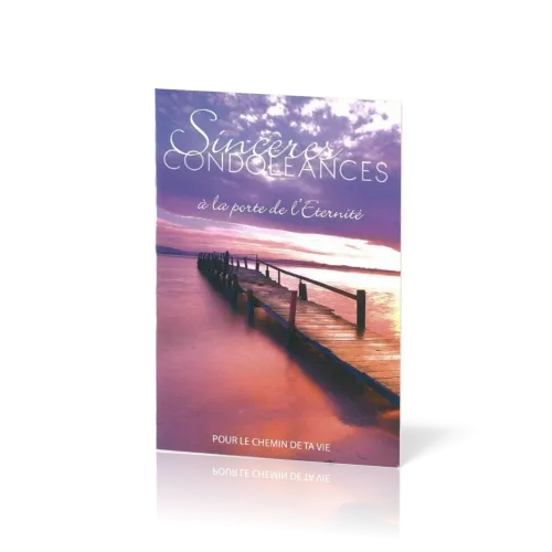 Sincères condoléances à la porte de l'Eternité - Livret et enveloppe