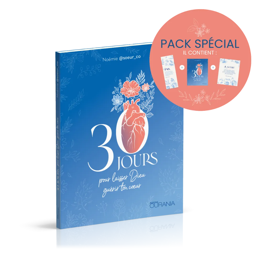 30 jours pour laisser Dieu guérir ton coeur - Pack - avec marque-page et poster