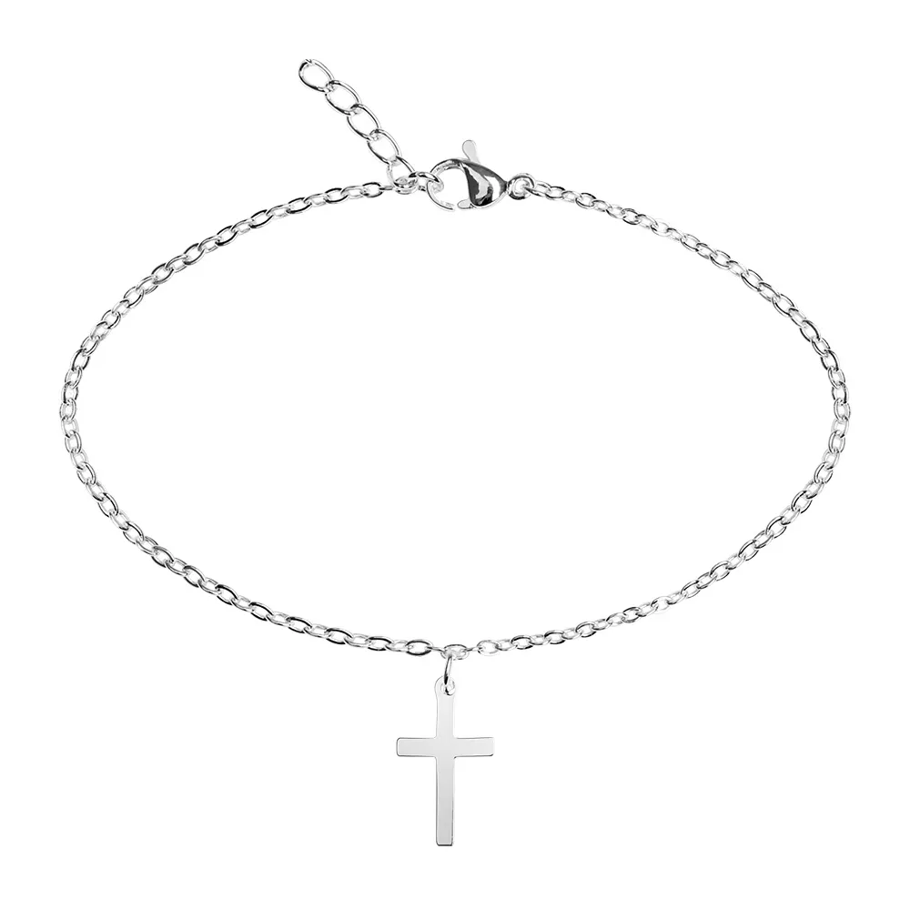 Bracelet argenté Croix - acier inoxydable