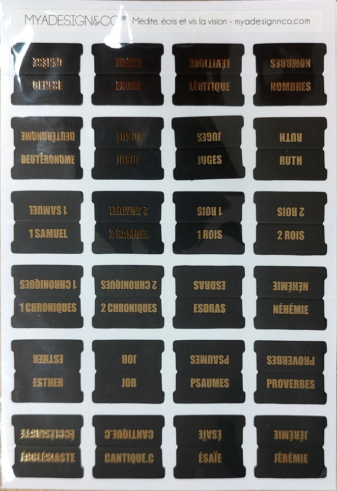 Cavaliers bibliques noir et or