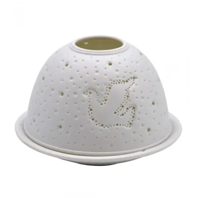 Bougeoir Colombe en porcelaine