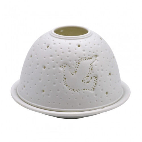 Bougeoir Colombe en porcelaine