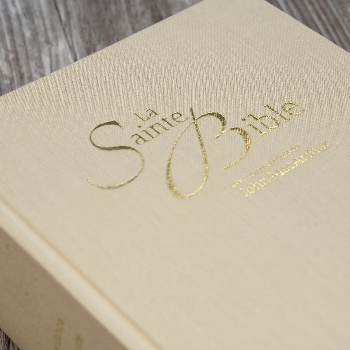 Bible d'étude Segond NEG MacArthur - couverture semi-rigide, toile beige