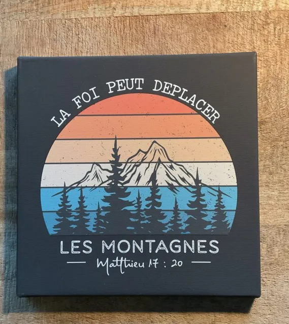 Tableau 30×30 Matthieu 17:20 Blanc